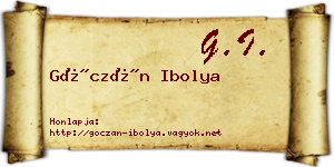 Góczán Ibolya névjegykártya