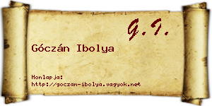 Góczán Ibolya névjegykártya