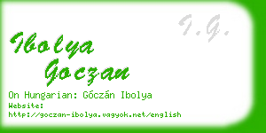 ibolya goczan business card