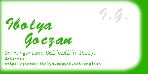 ibolya goczan business card